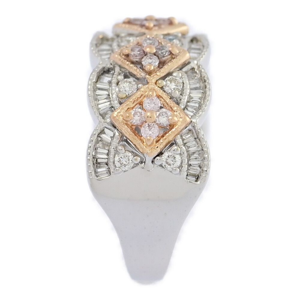0.43ct/ピンクダイヤモンド カラーレスダイヤモンド リング