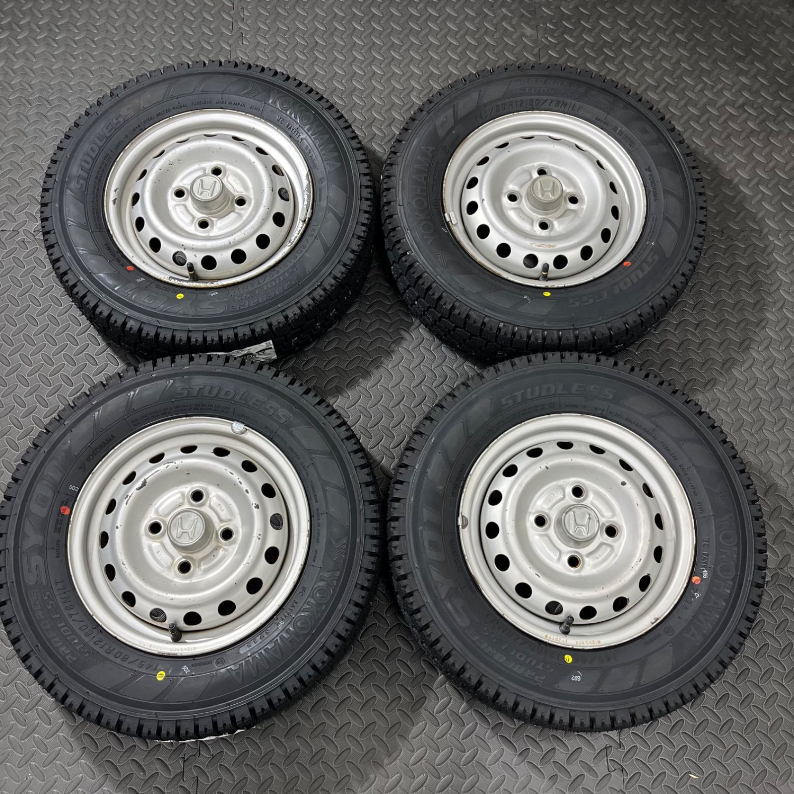 25年製 タイヤ 145|80R12 80|78N LT ヨコハマ SY01V ホンダ アクティ スタッドレスタイヤ 冬タイヤ 1085M