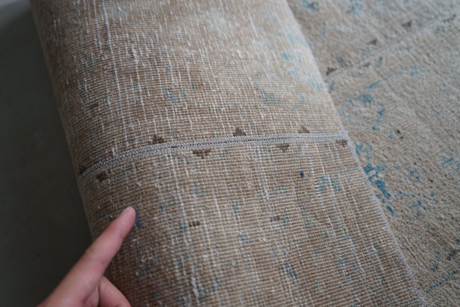 ヴィンテージラグ トルコ スモールサイズ アイボリー 花柄 94 × 63.5 cm No.TR25168 MARWIL-DEMENAGEMENTS_CH