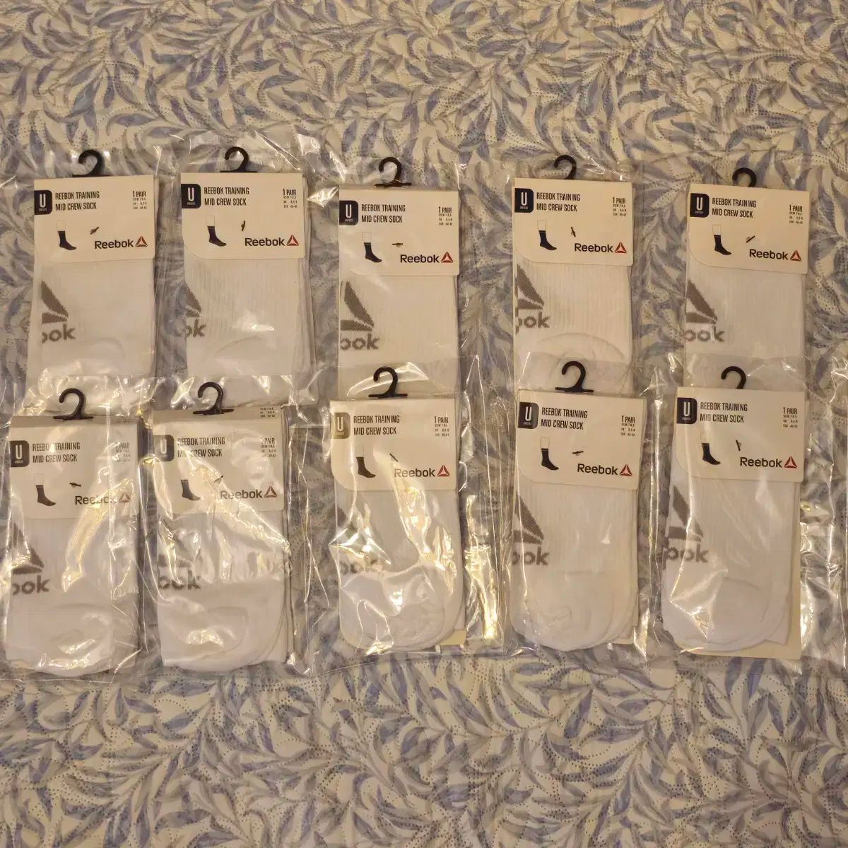 リーボック メンズソックス ACT FO MID クルーソックス 白 10個 未開封