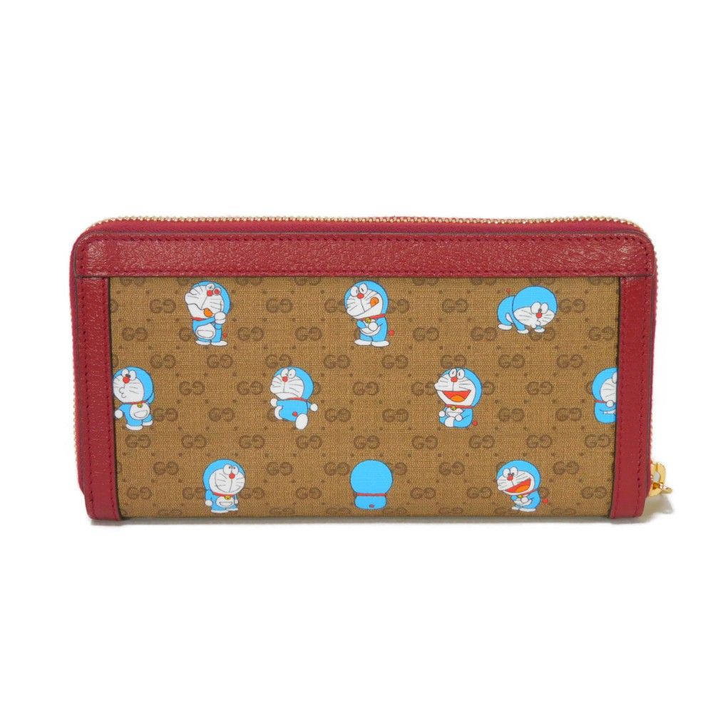 GUCCI グッチ ジップアラウンドウォレット ドラえもん ブラウン