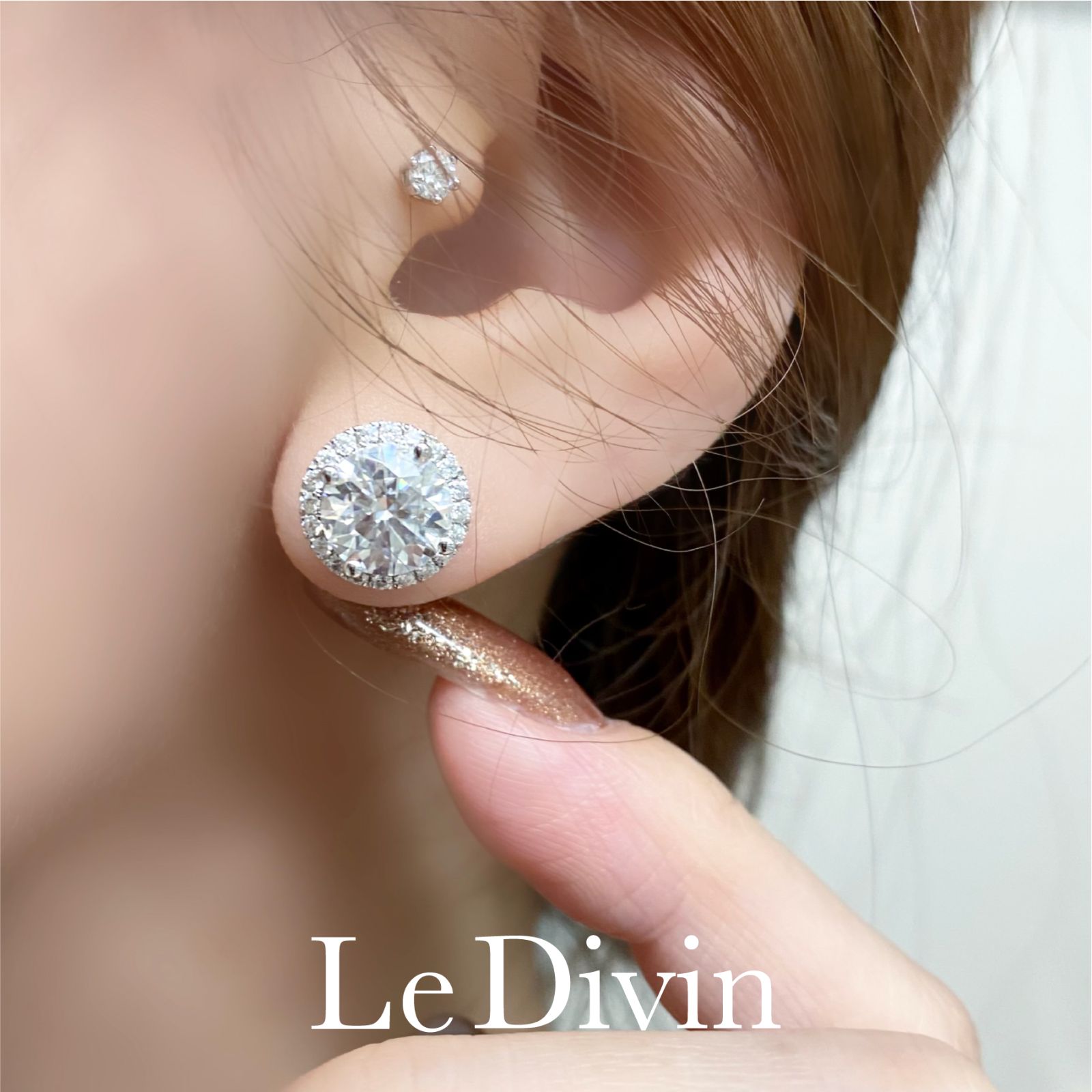 熟練職人手造り】2.2ct 片耳用ピアス 最高級グレードモアサナイト 