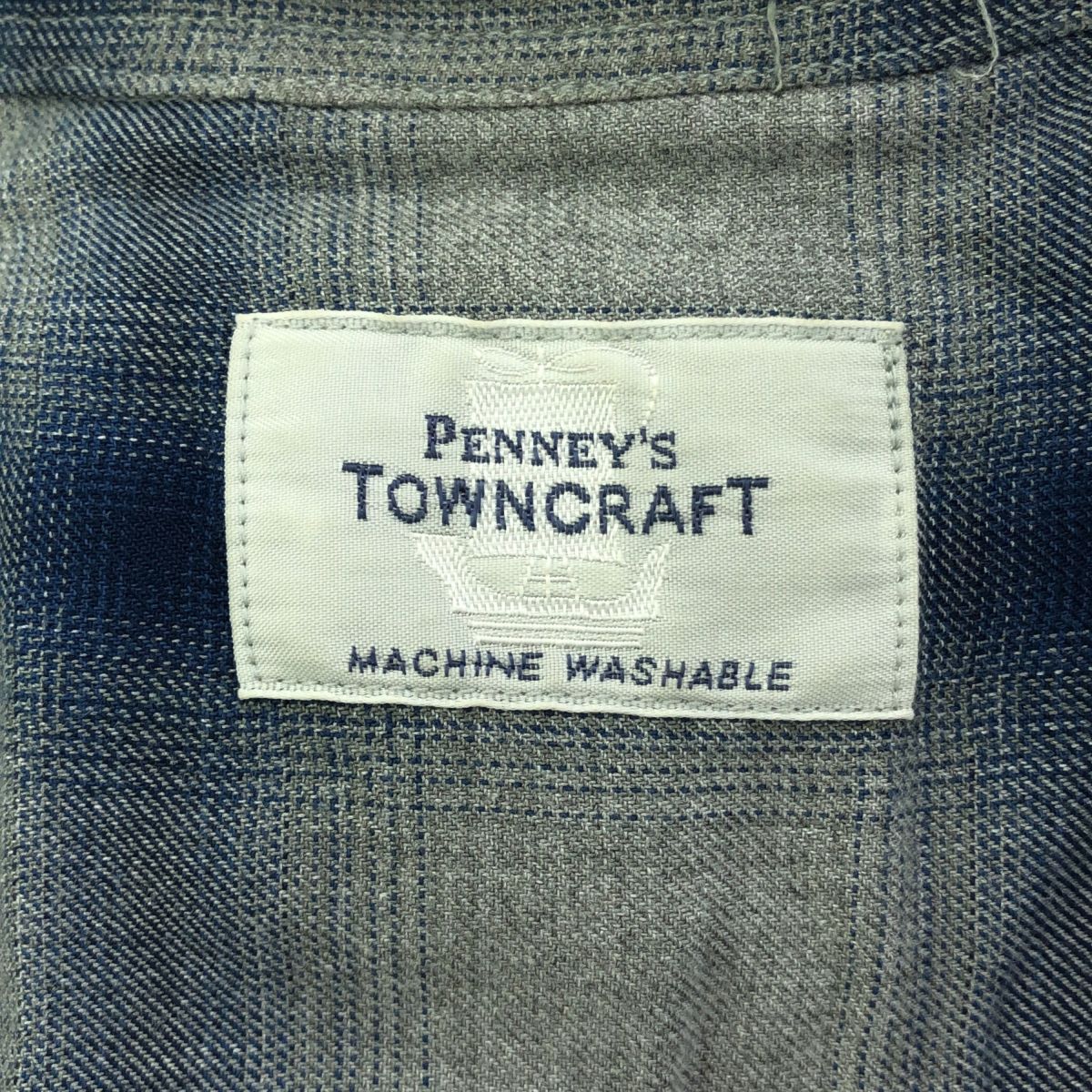 三*ト様 60's Penneys TOWNCRAFT オープンカラー 開襟 60s PENNEY'S TOWNCRAFT オンブレチェック レーヨン オープン
