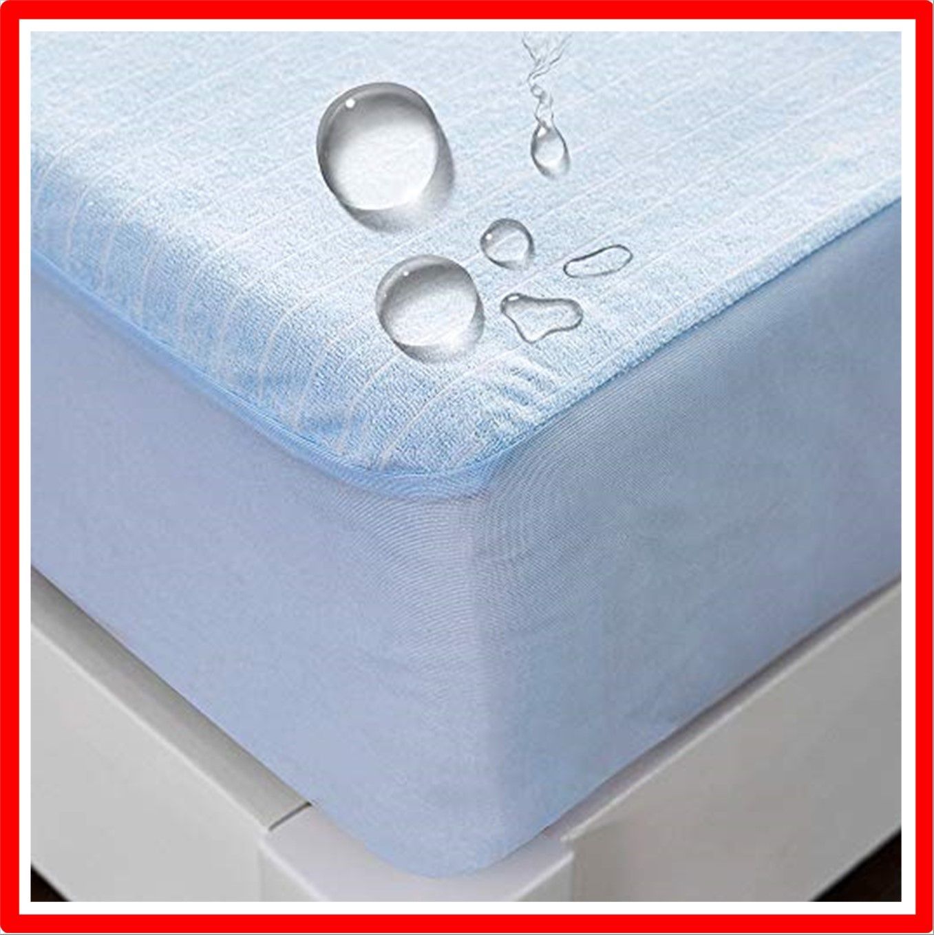 【匿名配送】ブルー_セミダブル・120X200cm クモリ(Kumori) ボックスシーツ 防水タイプ ベッドシーツ マットレス・敷き布団カバー 介護用シーツ 