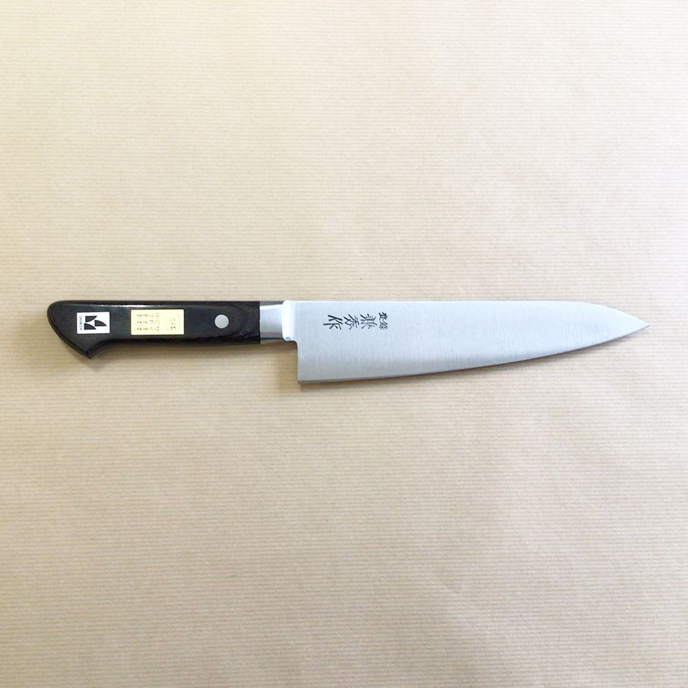 SK鋼　兼秀作　牛刀180mm　銘 (刻印)　包丁　牛刀包丁　Knife