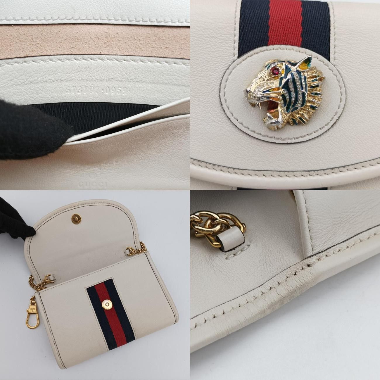 グッチGucciラジャホワイトレザー573797