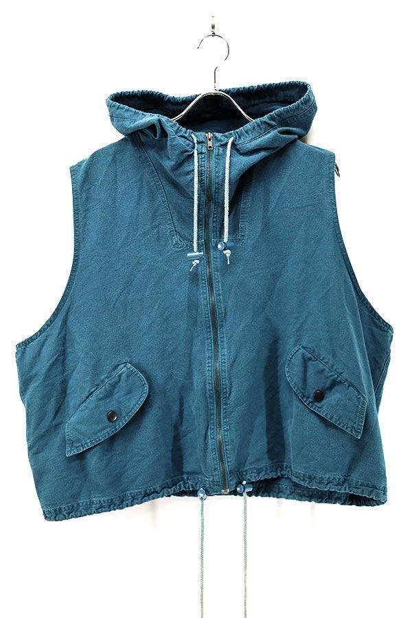 Used 90s anchor blue Turquoise Gimmick Cotton Vest Size XL 古着