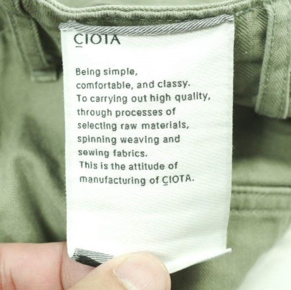 CIOTA シオタ 日本製 ストーンバイオウォッシュ加工 スビンコットン