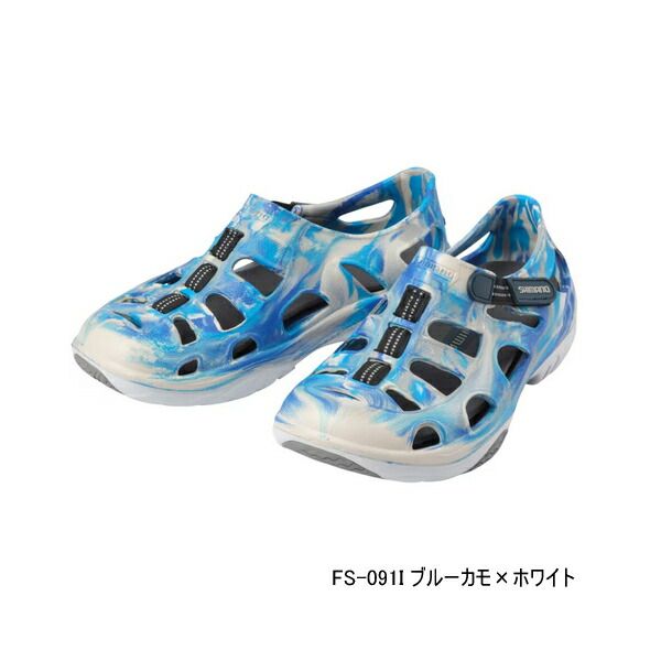 ≪ 25年4月新商品 ≫ シマノ イヴェアー マリンフィッシングシューズ FS-091I ブルーカモ×ホワイト 24.0cm