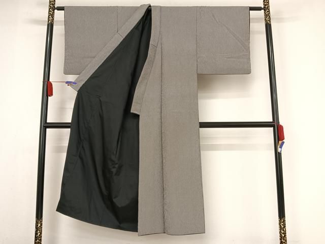 平和屋着物●男性　江戸小紋　万筋　黒×白　正絹　逸品　AABA2672np 平和屋着物○男性 江戸小紋 万筋 黒×白 正絹 逸品 AABA2672np 平和