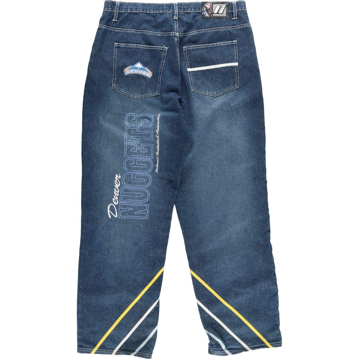 古着 UNK DENIM NBA DENVER NUGGETS デンバー ナゲッツ デニムパンツ 