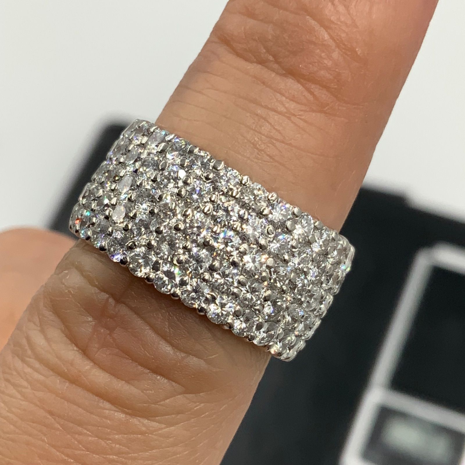 Pt900 プラチナ900 ダイヤモンドリング エタニティリング 14.5g ダイヤ 