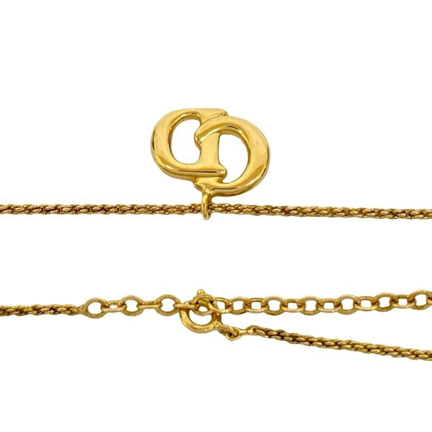 美品✨ クリスチャン　ディオール　ネックレス　CD　ゴールド　ヴィンテージ　希少 Christian Dior クリスチャン ディオール ネックレス ゴールド