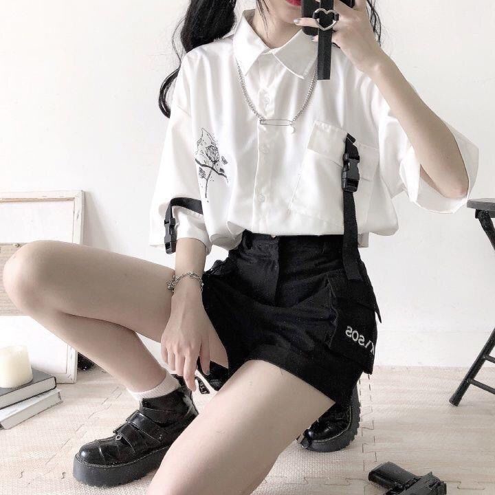 新品 地雷系 セットアップ サブカル地雷 シャツ ショートパンツ