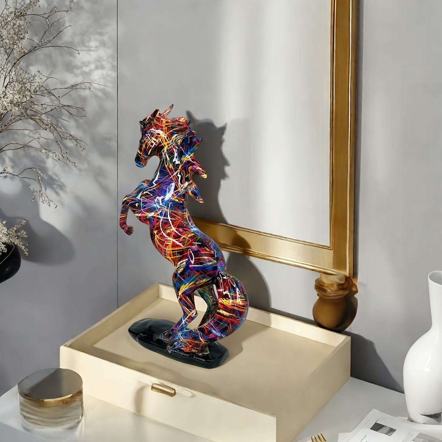 ストリートアート風馬の立体オブジェ カラフル ストリートアート風馬の立体オブジェ カラフル Amazon.com