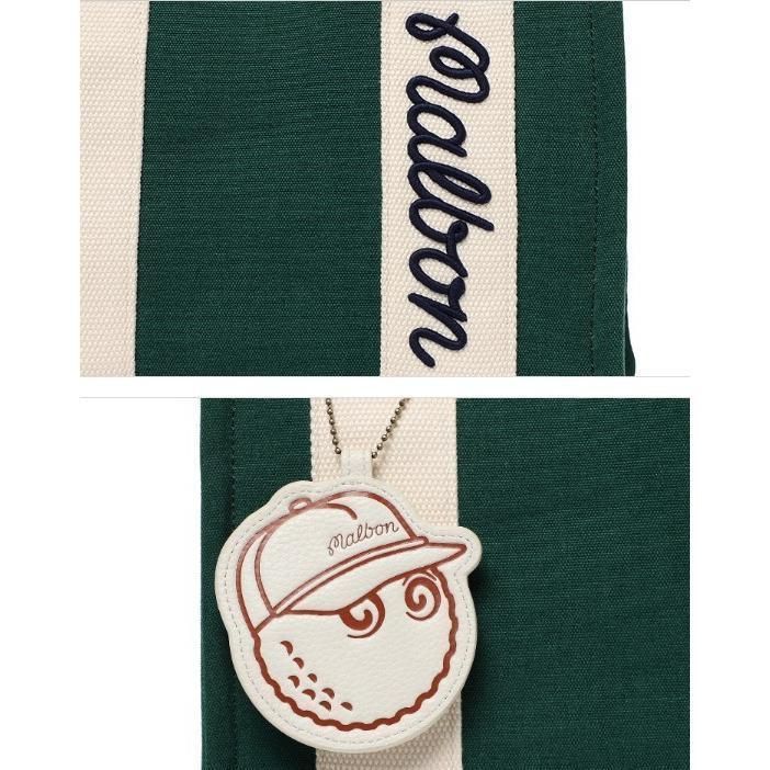 Malbonゴルフミニトート 深ネイビー×アイボリー ネイビー（紺）系 Malbon Golf(マルボンゴルフ) トートバッグ