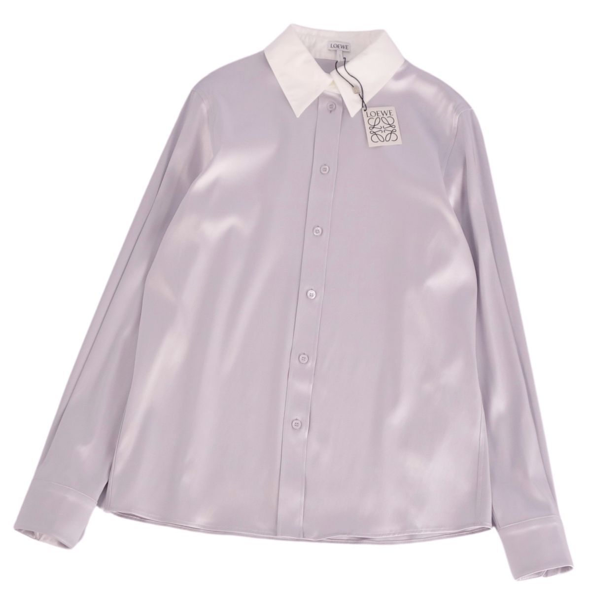 LOEWE - ロエベ ロングスリーブトップス カットソー 長袖 レーヨン&amp;シルク オーバーサイズフィット ロングスリーブ Tシャツ（コットン