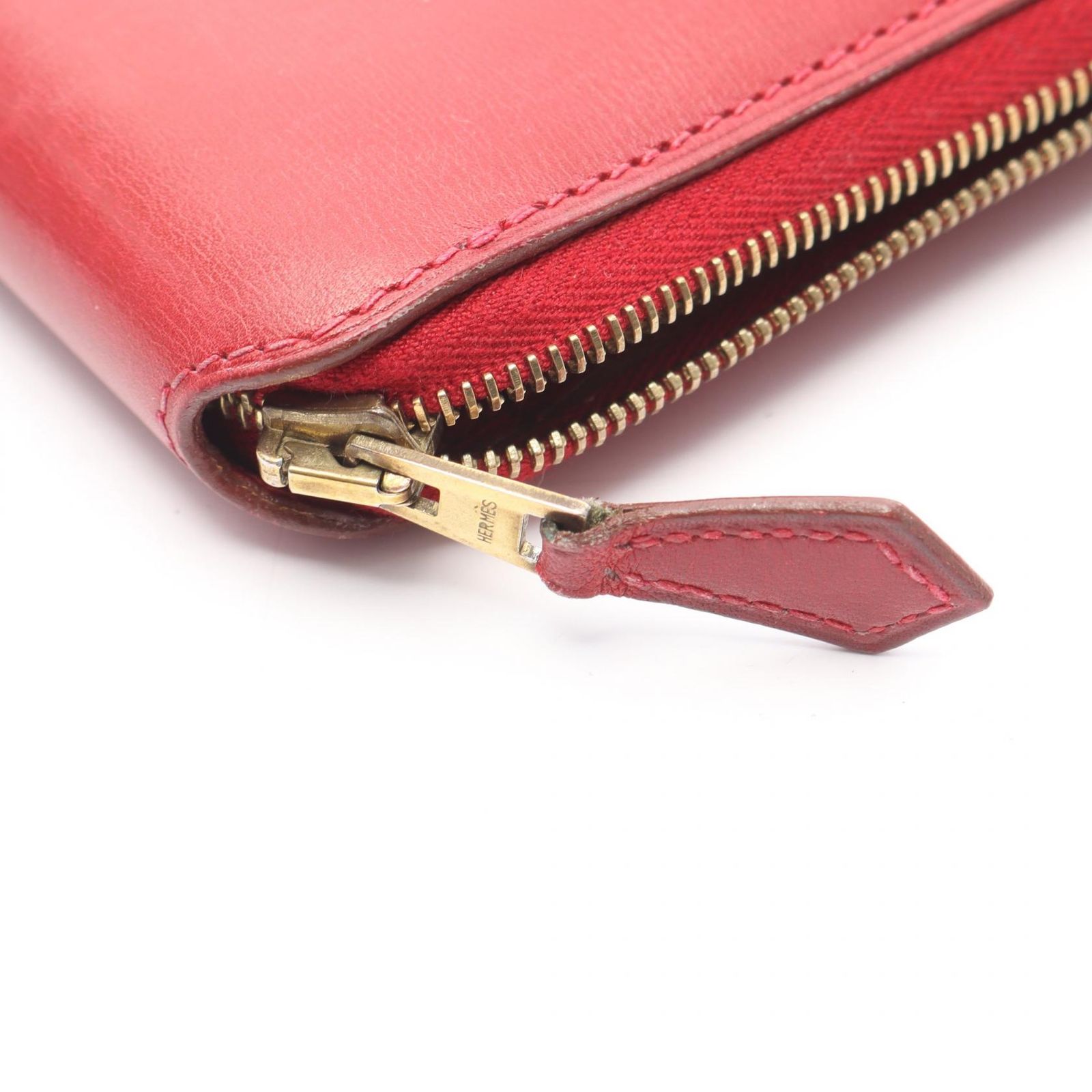 エルメス HERMES ラウンド長財布 チャーリー トラベルケース ルージュ  