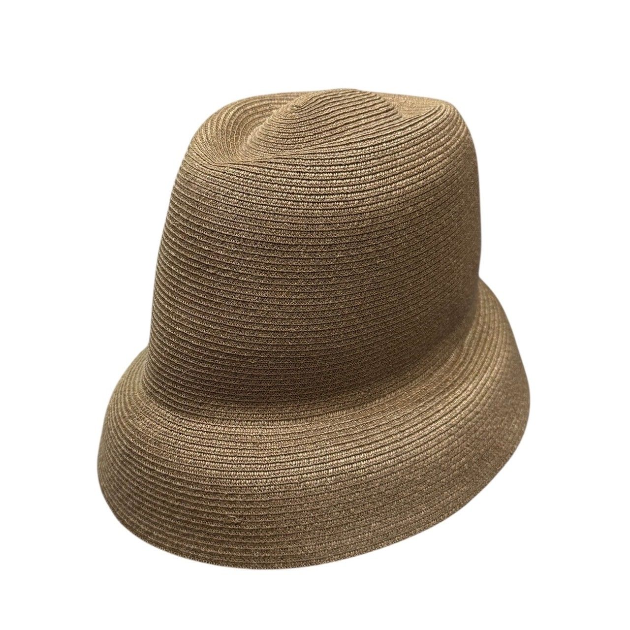 Mame Kurogouchi×KIJIMA TAKAYUKI マメクロゴウチ キジマタカユキ 22SS Blade Top Crown Cloche Hat リネンクロシェハット MM22SS-AC309 ブラウン 3501