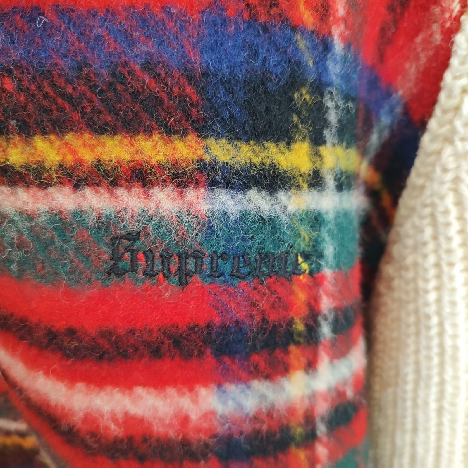Supreme シュプリーム 18AW PLAID FRONT ZIP SWEATER ジップ ニット