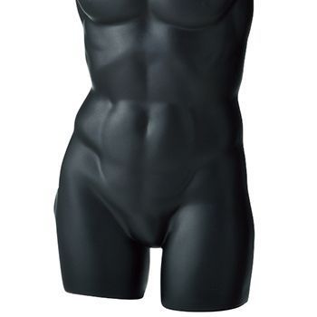 業務用メンズハーフトルソー壁掛マットブラック紳士ボディーハンガー