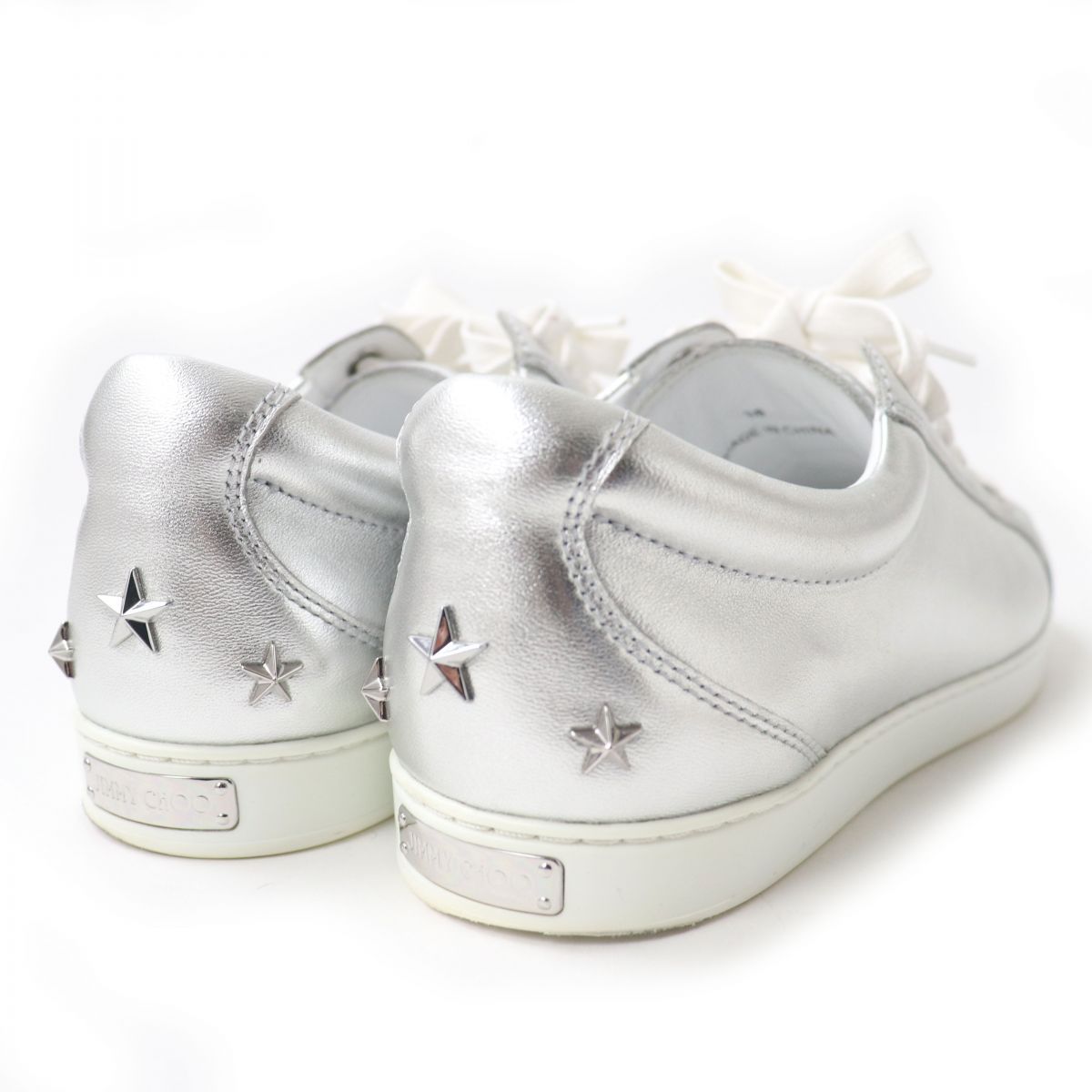 美品☆JIMMY CHOO ジミーチュウ スタースタッズ・ロゴ金具付き