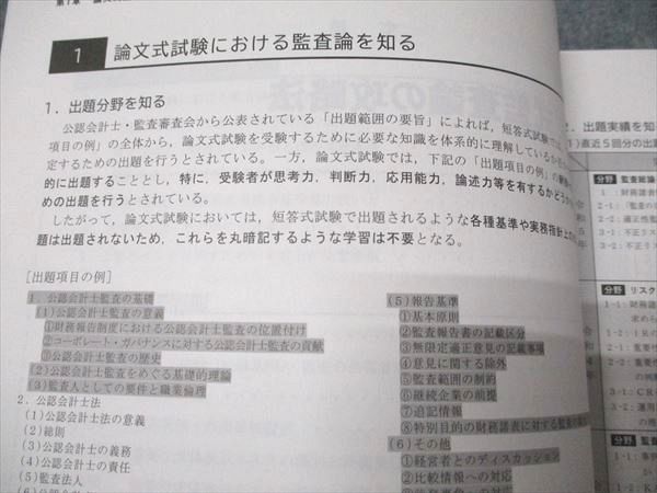 CPA会計学院 公認会計士講座 監査論 論文対策集1～3/資料集 2024