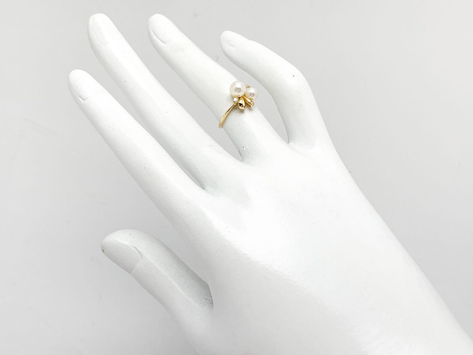【MIKIMOTO】K18 13号 パールリング✧*。 MIKIMOTO ミキモト パール 真珠 リング・指輪 K18イエロー
