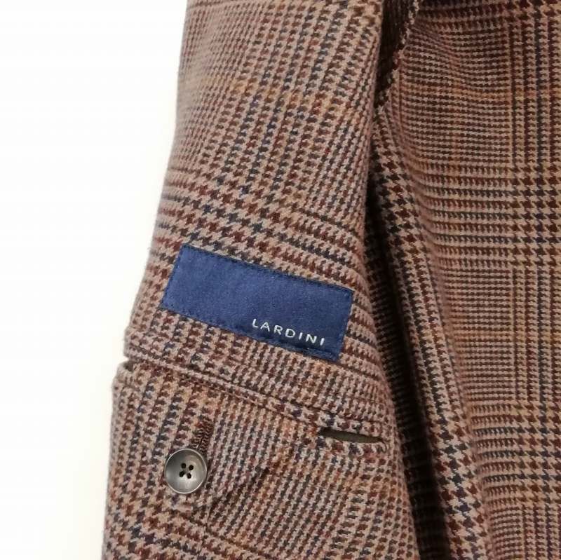 LARDINI ラルディーニ ツイードジャケット 46 ラルディーニ LARDINI グレンチェック ツイード ジャケット