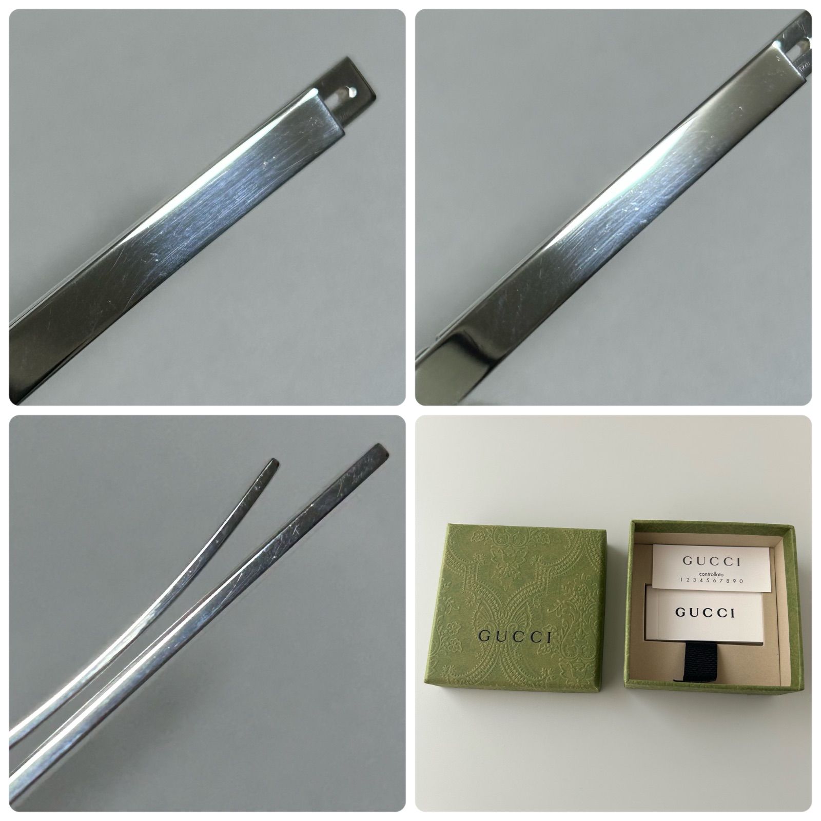 グッチ インフィニティ ノット ネクタイピン タイピン Silver