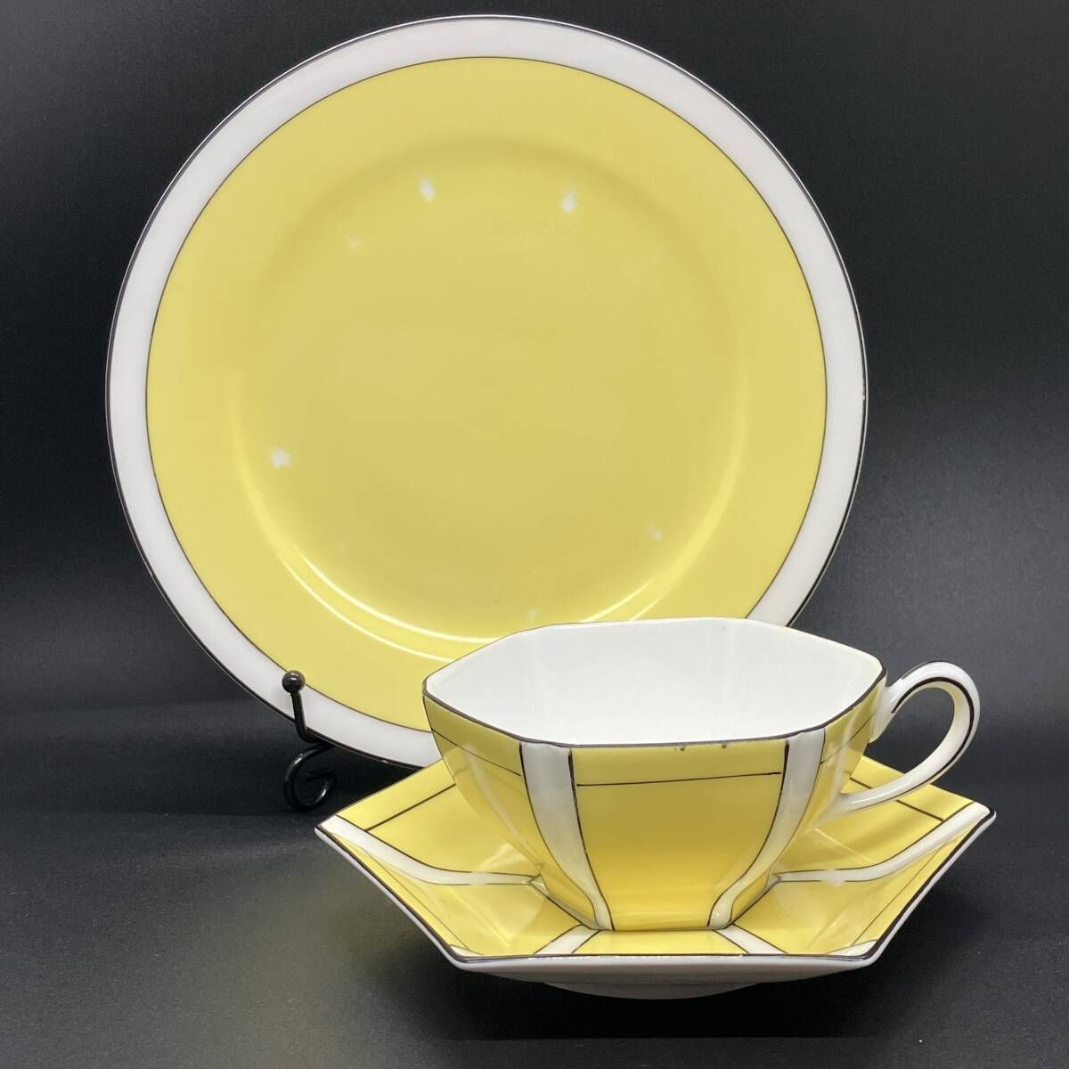 オールドノリタケ アールデコ イエロー ストライプ アンティーク