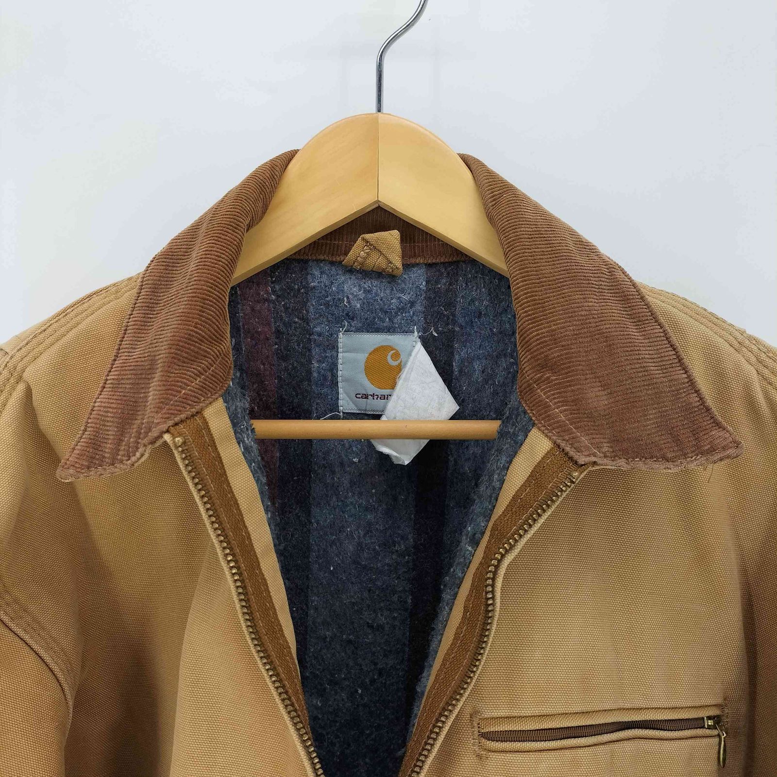 80S　USA製　Carhartt　デトロイトジャケット　裏地ブランケット 80S USA製 Carhartt デトロイトジャケット 裏地ブランケット