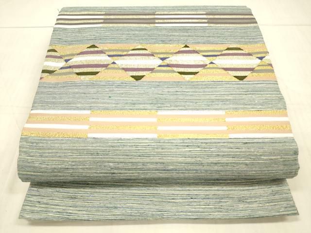 平和屋着物●太鼓柄袋帯　抽象文様　金糸　正絹　逸品　DAAW4301cm 平和屋着物○太鼓柄袋帯 抽象文様 金糸 正絹 逸品 DAAW4301cm