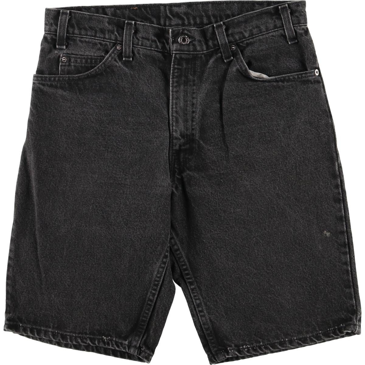 古着 90年代 リーバイス Levi s 550 RELAXED FIT オレンジタブ ブラックデニムショーツ ハーフパンツ メンズw32相当|eaa417659