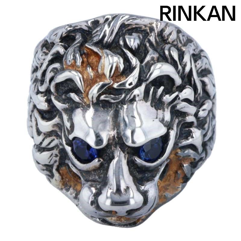 ビルウォールレザー Lion Ring R395S 18Kゴールドオーバーレイ