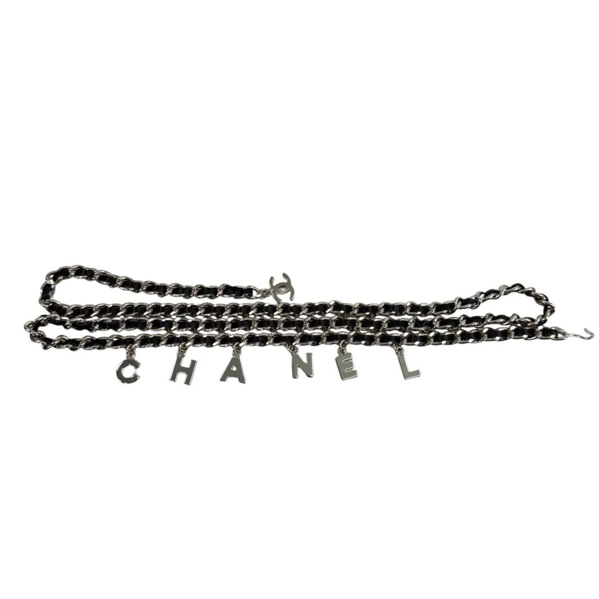 CHANEL シャネル ロゴチャーム レザー チェーンベルト - メルカリ