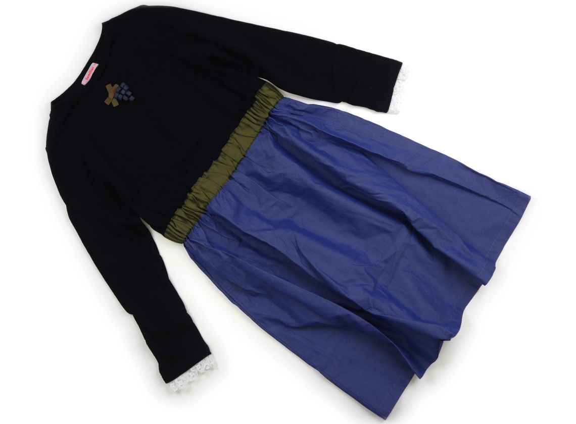 新品未使用〈familiar〉150㎝ 半袖ワンピース ネイビー ファミリア ワンピース 紺色 150 新品未使用〈familiar〉150㎝ 半袖