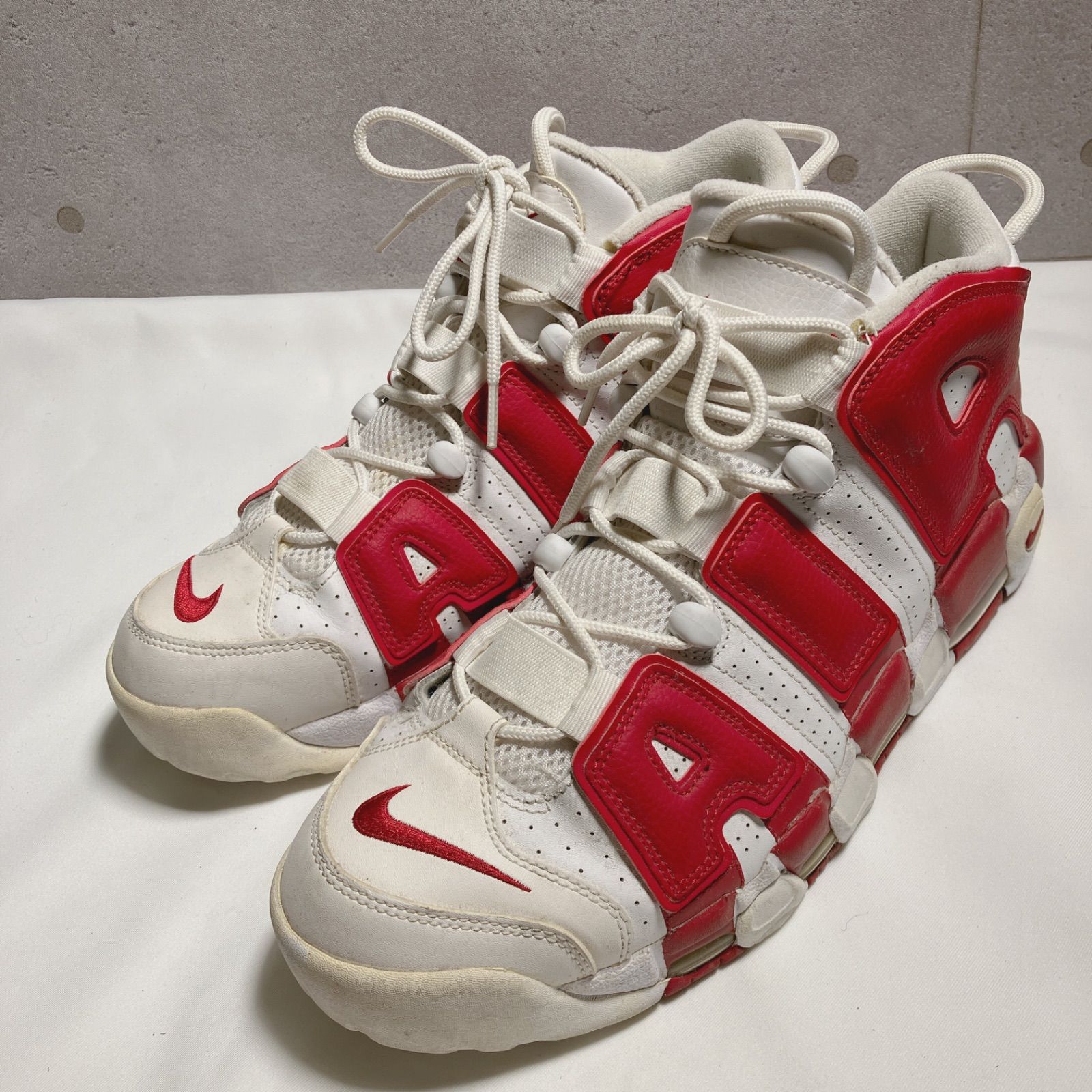 モアテン込 モアテン NIKE AIR MORE UPTEMPO VARSITY RED - スニーカー