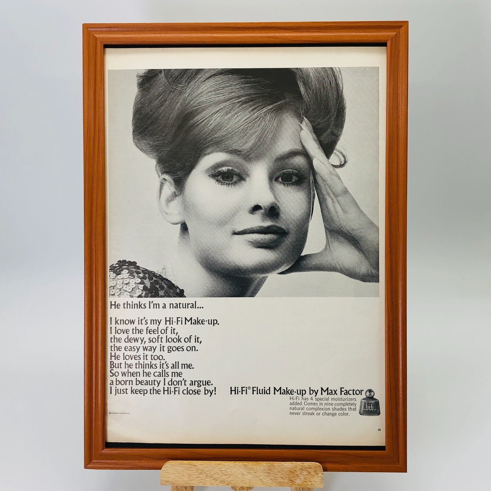 『 ネスレ NESTLE'S 』ビンテージ 広告　60年代　フレーム 付 ポスター 当時物 額付 LIFE 雑誌 アンティーク オリジナル