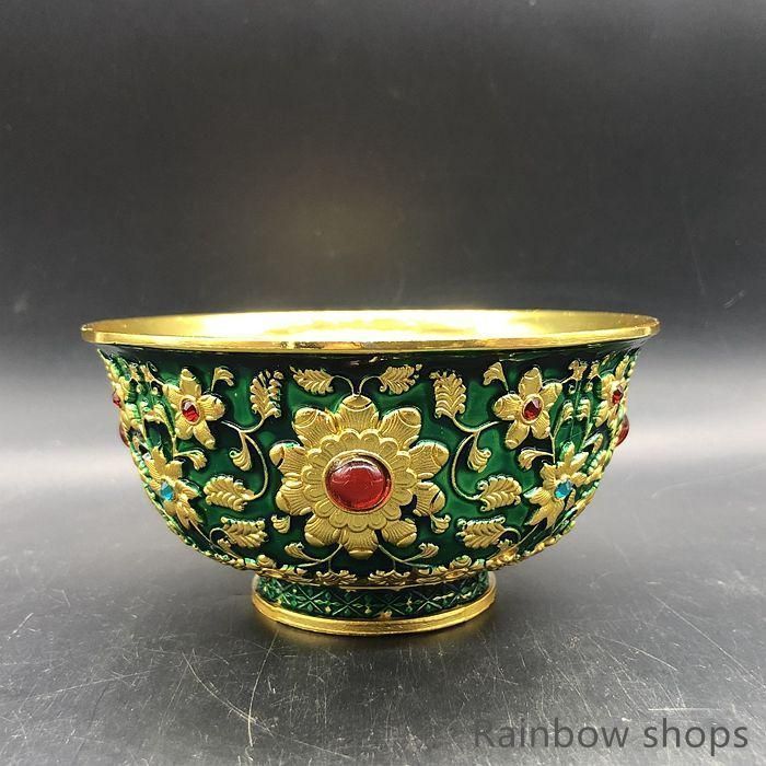 花開富貴金龍六辺銅碗 装飾品 工芸品 美術品 置物 新品未使用】大清乾隆 花開富貴景泰藍花開富貴碗 装飾品 現代