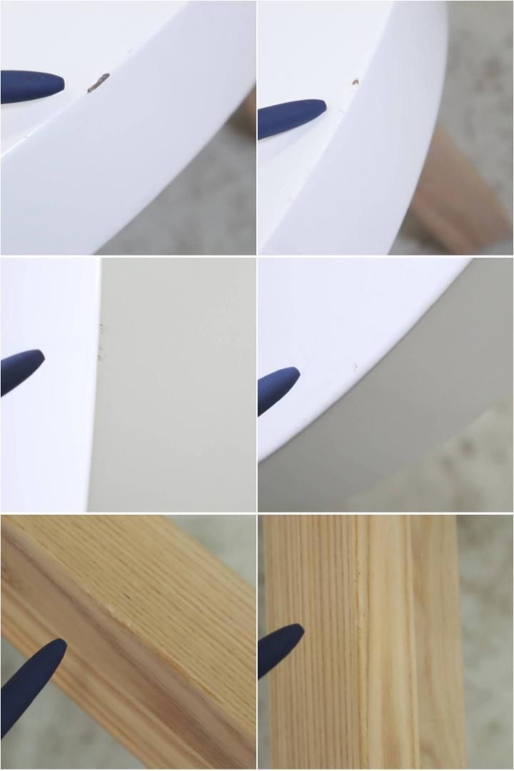 フランフラン FHU コーヒーテーブル 850 白 センターテーブル 径85cm KM12411 215h03