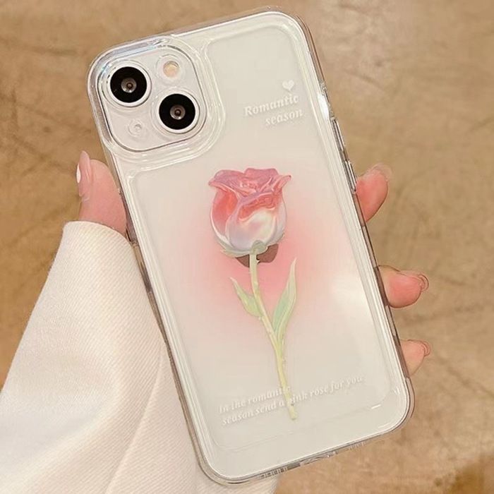 スマホケース 未使用 透明 iPhone 16 Pro Max用ケース 花柄