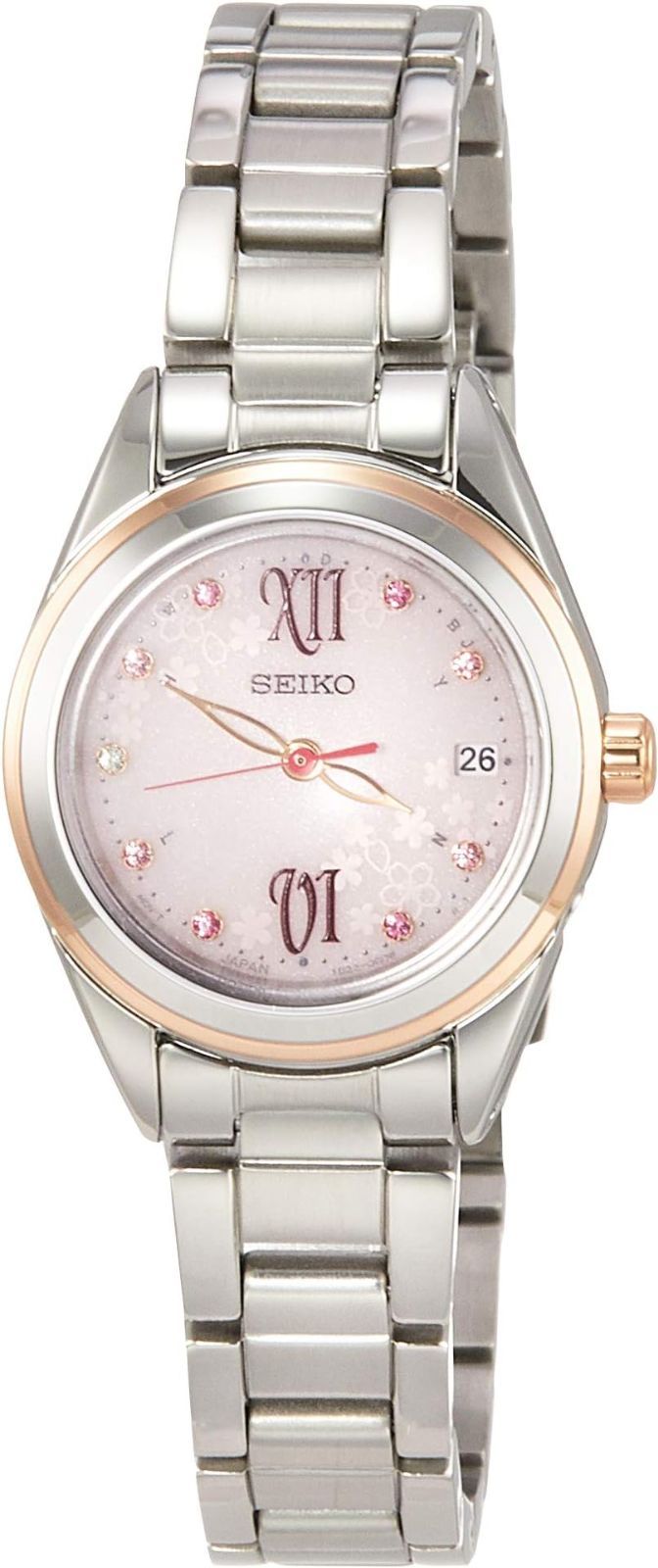 セイコーウォッチ 腕時計 セイコー セレクション SEIKO SELECTION セイコー セレクション ソーラー電波 2020 SAKURA Blooming スワロフスキー入りダイヤル SWFH108 レディース シルバー