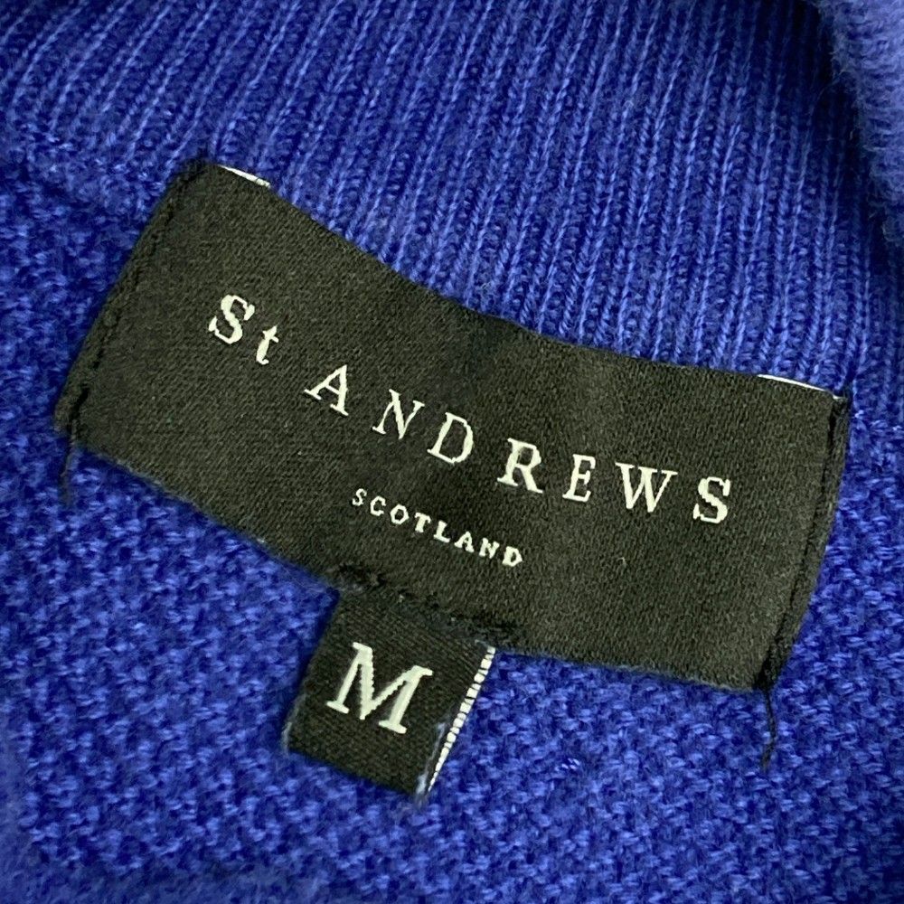 サイズ：M ST ANDREWS セントアンドリュース  ハイネック ニットシャツ  パープル系 [240101444723] ゴルフウェア メンズ ストスト サイズ：M ST ANDREWS セントアンドリュース ハイネック ニット