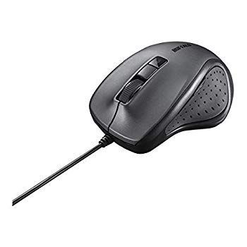 【中古】【非常に良い】バッファロー BSMBU300BK 有線 BlueLED 静音 5マウス ブラック n5ksbvb