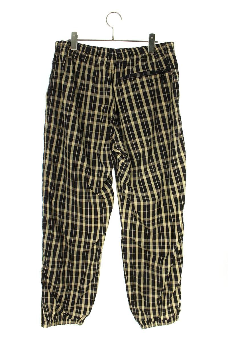 シュプリーム 18AW Nylon Plaid Track Pant tan チェックナイロン