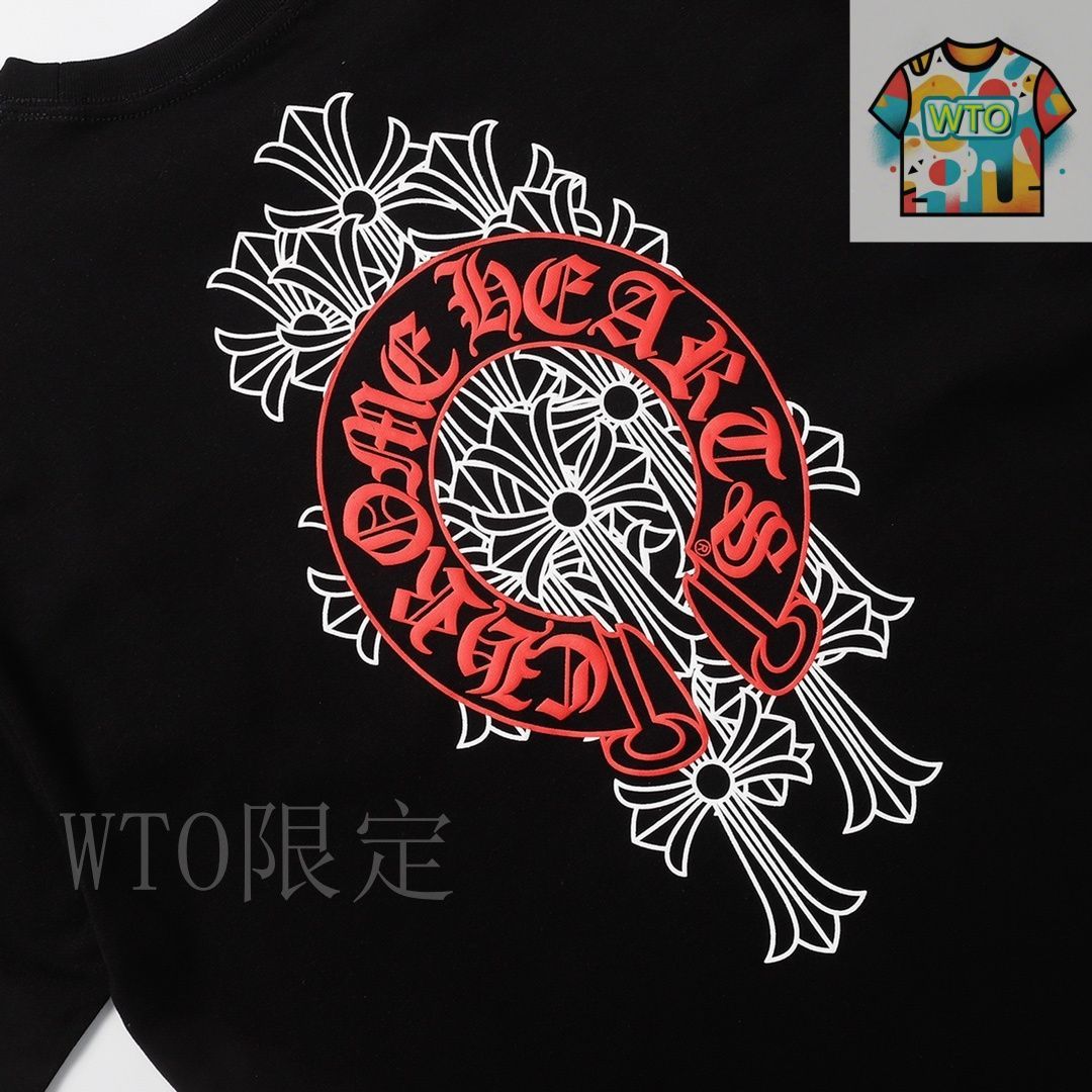 クロムハーツの新作ショートスリーブ 今日特価】Chrome Hearts クロムハーツ 25SS 刺繍ロゴ ショート