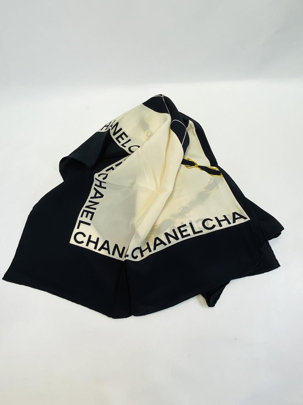 CHANEL シャネル スカーフ 大判 ココマーク マトラッセ 黒 9616 CHANEL シャネル スカーフ 大判 ココマーク マトラッセ ブラック