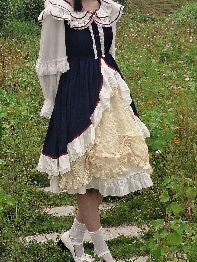 ロリータ白雪姫風ワンピース 普段着にお出かけに