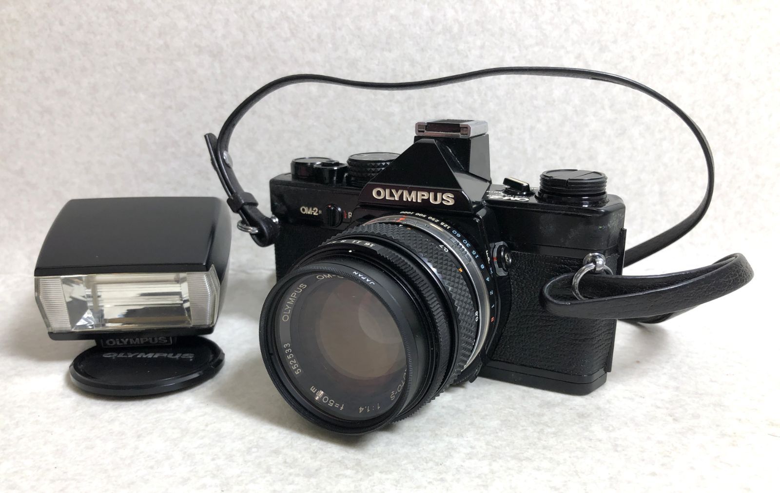 DH1453 OLYMPUS オリンパス OM-2N 50mm 1 1.4 レンズ ストロボ ワインダー セット